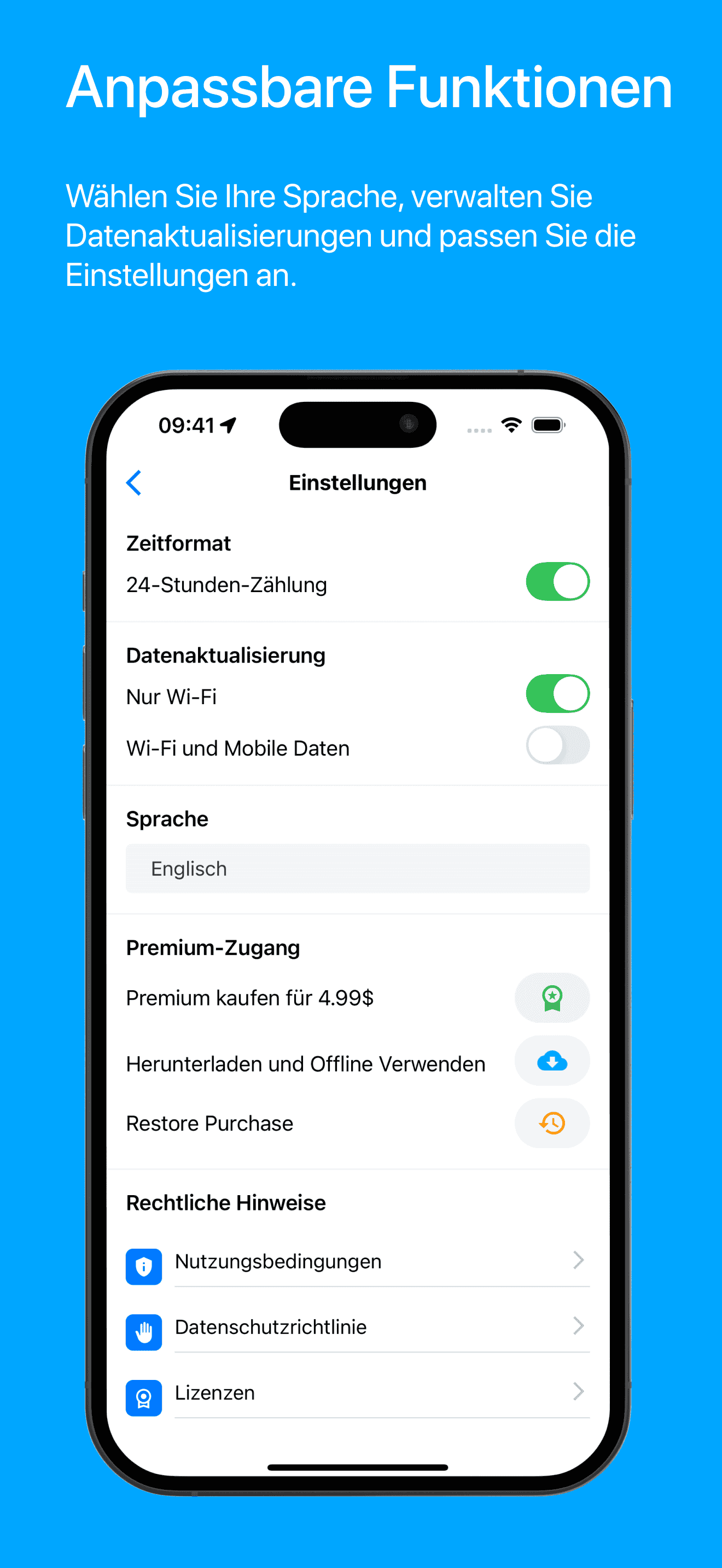 Visit Baku settingsPage Screenshot