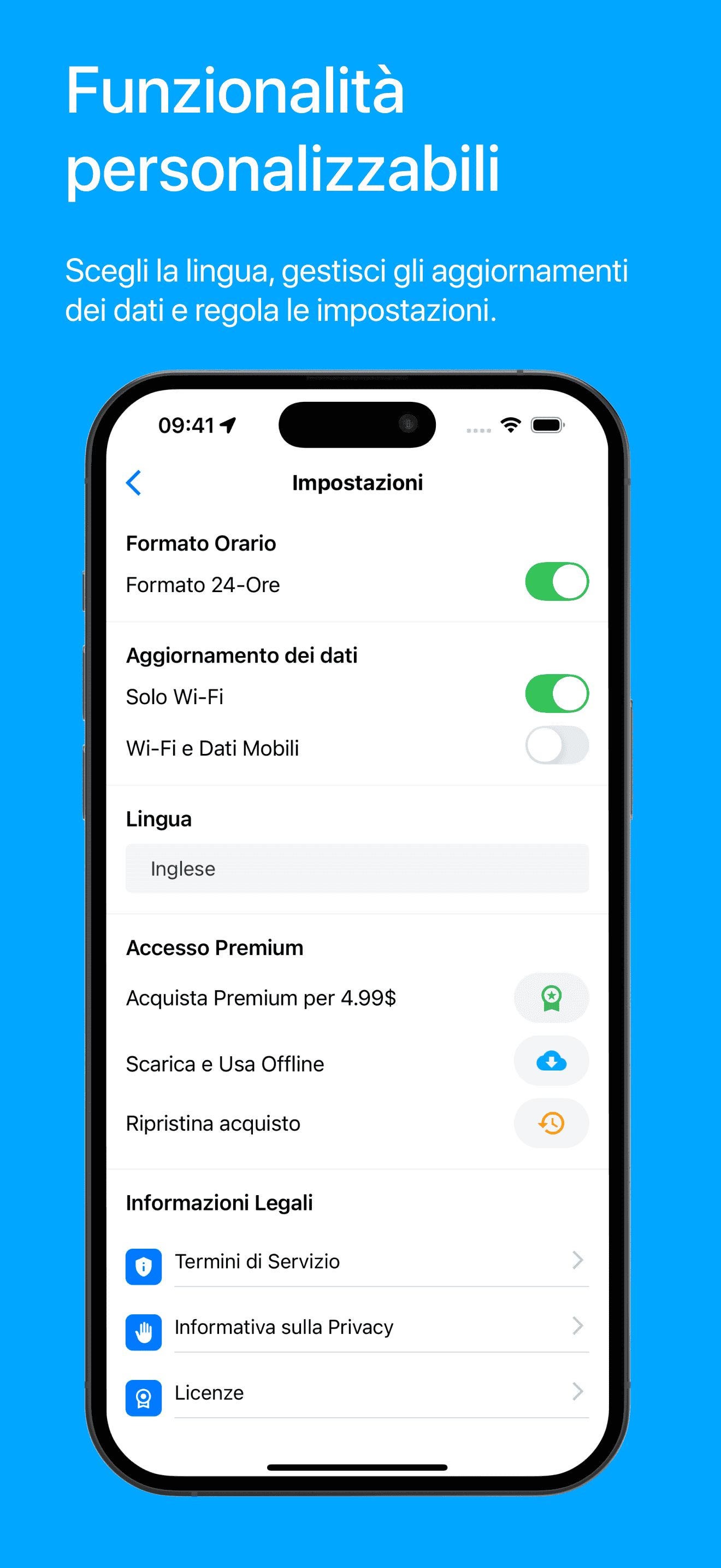 Visit Baku settingsPage Screenshot