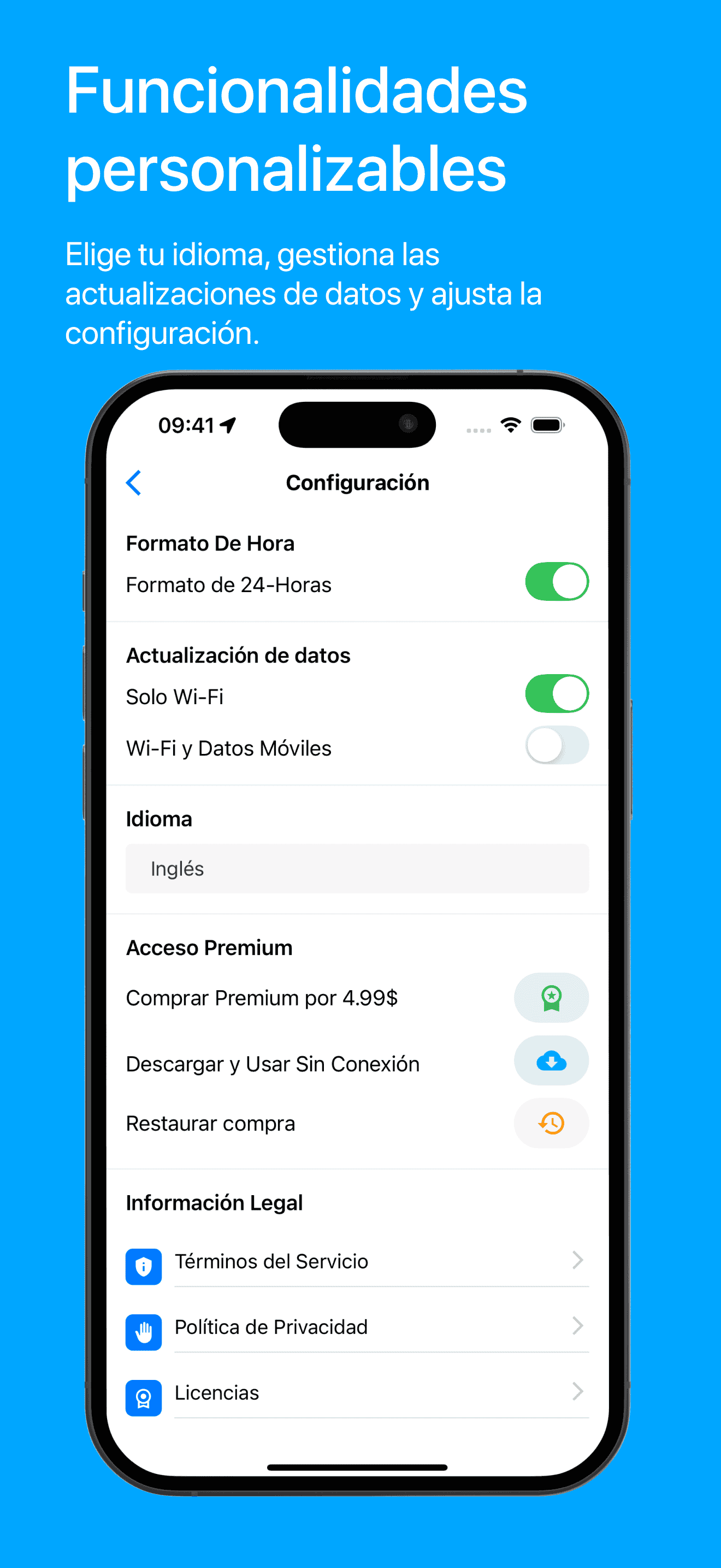 Visit Baku settingsPage Screenshot